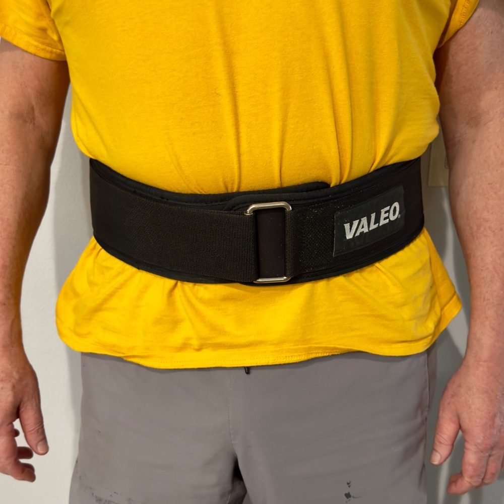 Valeo Weightlifting Belt Adjustable Nylon Gym Back Support Black Size XL - Picture 6 of 8